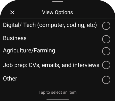 Input fields preview